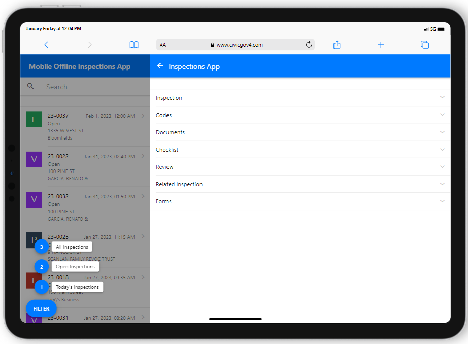 screenshot of CivicPlus Community Development